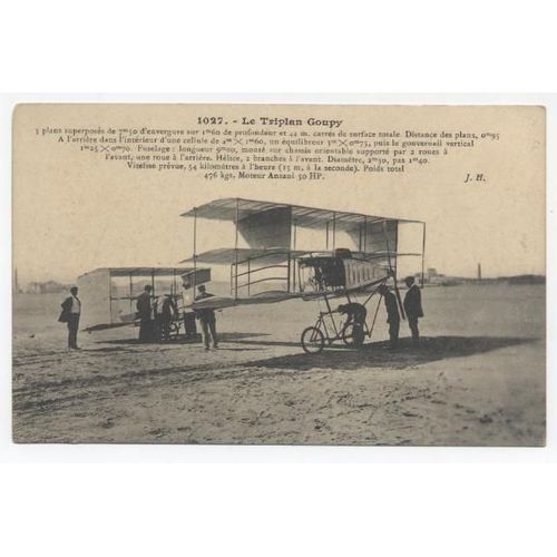 Le Triplan Ambroise Goupy - Carte Postale Avion