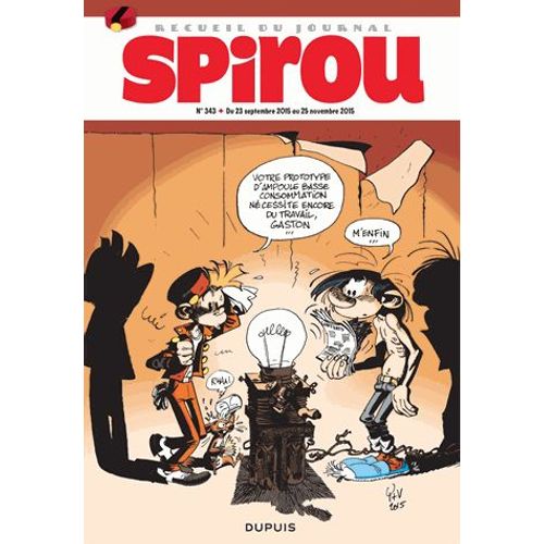 Recueil Spirou N°343, Du 23 Septembre 2015 Au 25 Novembre 2015