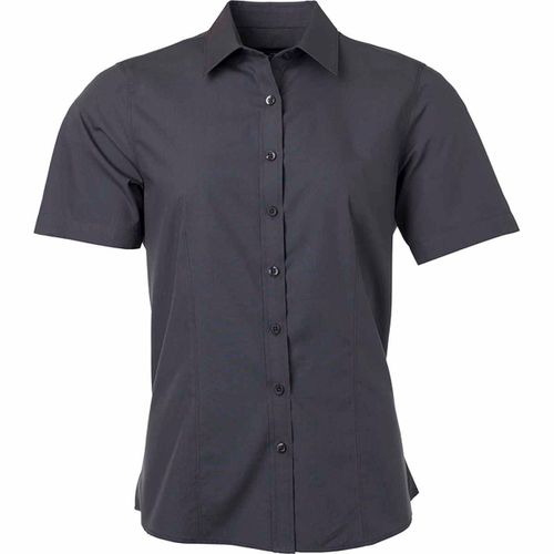 Chemise Popeline Manches Courtes - Jn679 - Femme - Gris Carbone