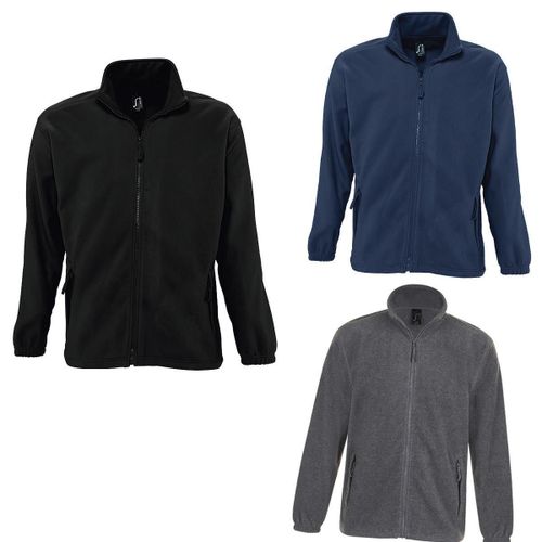 Lot 3 Gilets Polaires Zipp?S Homme - Noir Gris Et Bleu Marine