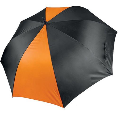 Grand Parapluie De Golf - Ki2008 - Noir Et Orange