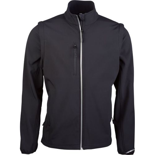Veste Softshell Manches Amovibles Pa323 - Noir - Homme