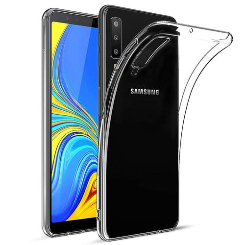 Coque Silicone Pour Samsung Galaxy A7 (2018) 6.0" Gel Ultraslim Et Ajustement Parfait - Transparent