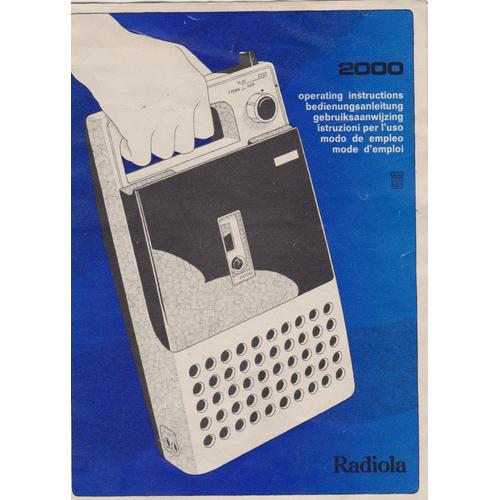 mini-cassette radiola portable - piles -secteur avec son chargeur universel etsa notice d'origine