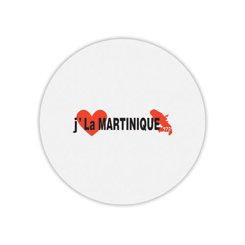 Tapis de souris rond j'aime la martinique