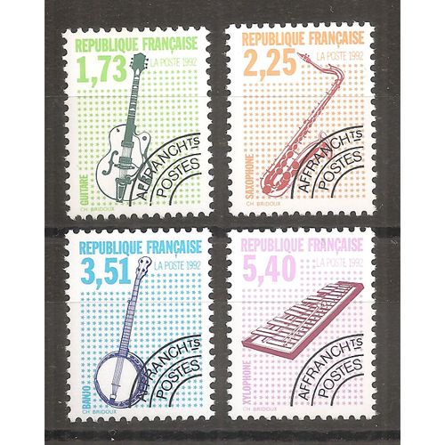 Préos 224 À 227 (1992) Préoblitérés Instruments De Musique (5) N** (Cote 7,75e) (6282)