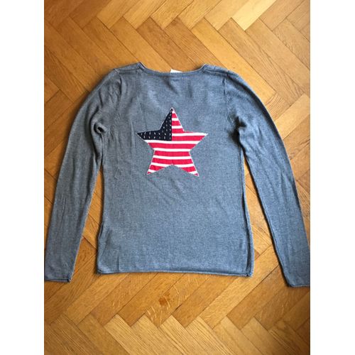Pull Pimkie Gris Étoile Dos Taille S