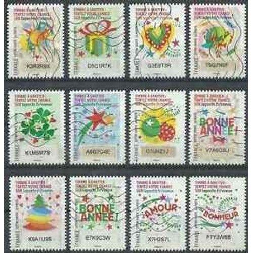 Timbres De Voeux Éléments Symbolisant Les Fêtes Série Complète Année 2016 Autoadhésifs N° 1336 1337 1338 1339 1340 1341 1342 1343 1344 1345 1346 1347 Yvert Et Tellier