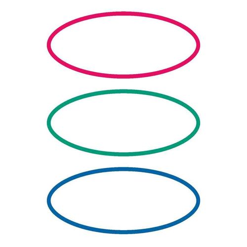 Herma Lot De 3 Paquets De 18 Étiquettes Pour Livres, Forme Ovale, Rouge / Vert / Bleu