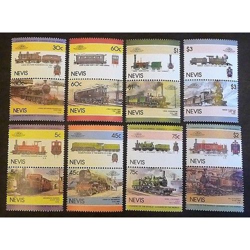 Nevis Neuf Lot De 16 Timbres De 1986 Locomotives