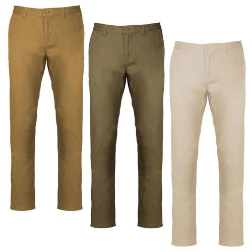 Lot 3 Pantalons Toile Chino - Homme K740 - Beige Clair Kaki Camel