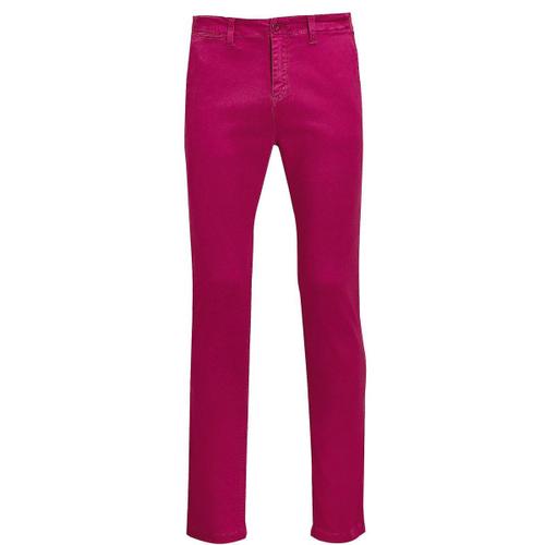 Pantalon Toile Stretch Homme - 01424 L33 - Rose