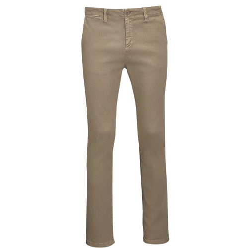 Pantalon Toile Stretch Homme - 01424 L33 - Beige Chataigne