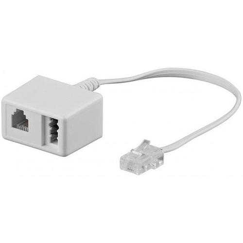 TAE Adapteur - RJ45 male (8P8C) TAE-N female + RJ11/RJ14 female (6P4C)