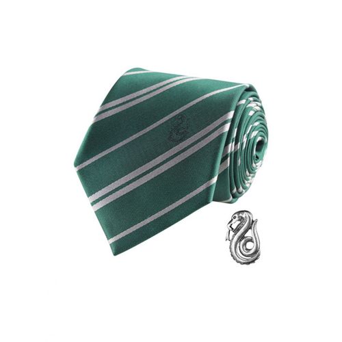 Réplique Cravate Deluxe Avec Pin's Serpentard Harry Potter Taille Unique