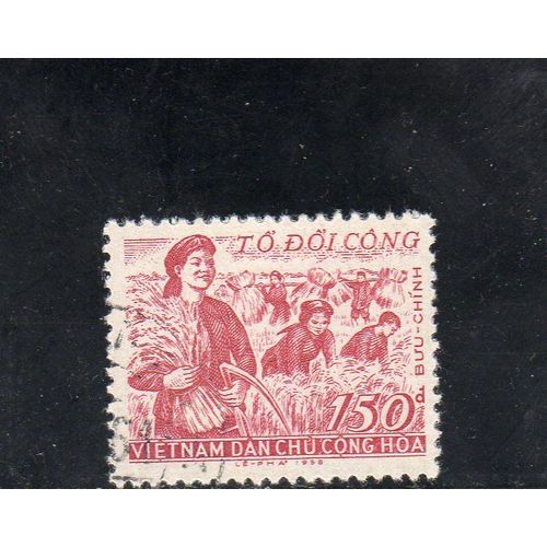 Timbre-Poste Du Vietnam Du Nord (Entraide Agricole)