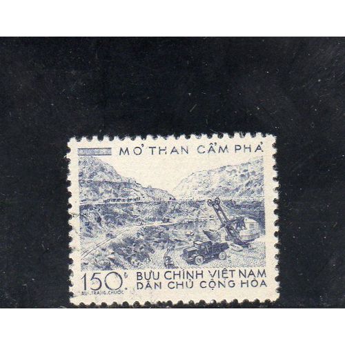 Timbre-Poste Du Vietnam Du Nord (Mines À Ciel Ouvert De Cam-Pha)