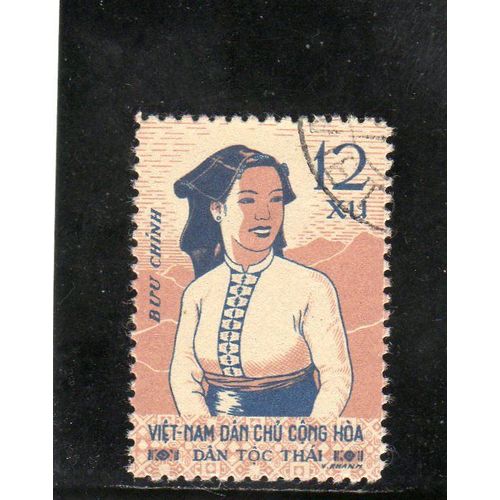 Timbre-Poste Du Vietnam Du Nord (Costumes Populaires Des Minorités)