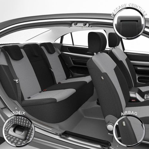 Housse De Siège Auto / Voiture - Sur Mesure Pour Citroen C3 Aircross (10/2017 À 2019)