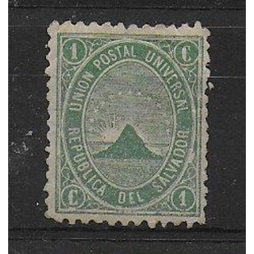 Salvador 1879 : Volcan San Miguel - Timbre 1 C. Vert Neuf *