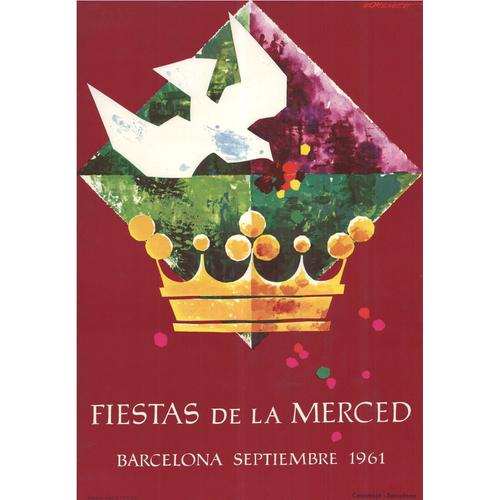 Affiche Barcelone 1961 Merced