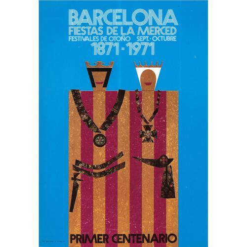 Affiche Barcelone 1971 Merced