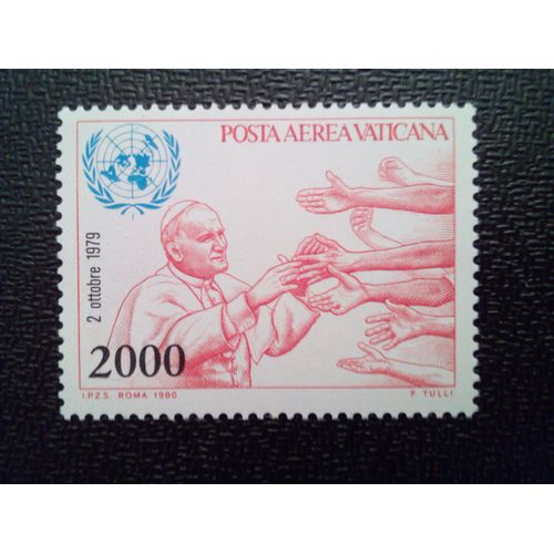 Timbre Vatican Yt Pa 71 Voyages Du Monde Pape Johannes Paulus Ii . 1980