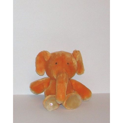 Elephant Orange Beige Tous Doux Doudou Peluche Sigikid 32cm