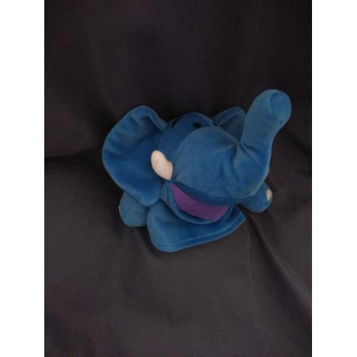 Peluche Marionnette Elephant Bleu Manhattan Toy