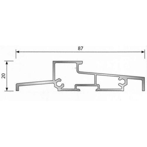 Seuil pour porte PVC OLT-NA BILCOCQ - PVC argent - 6.03 m - OLT-NA