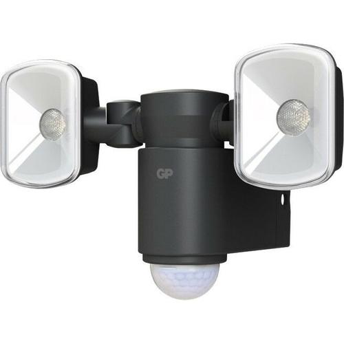 Projecteur LED extérieur avec détecteur de mouvements blanc neutre GP Batteries RF2.1 noir