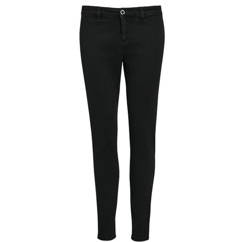 Pantalon Toile Stretch Femme - 01425 7-8?Me - Noir