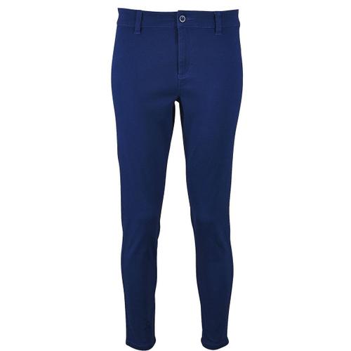 Pantalon Toile Stretch Femme - 01425 7-8?Me - Bleu Outremer