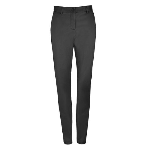 Pantalon Toile Satin Femme - 02918 - Noir