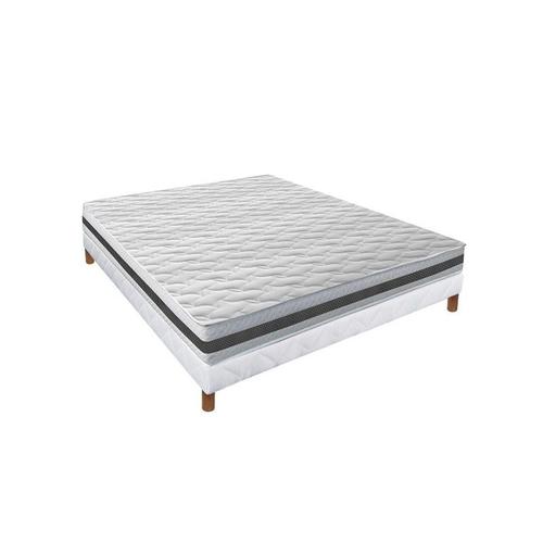 Ensemble Essenzia Delice + Sommier Tradition + Pieds 130x200 Stretch Mousse