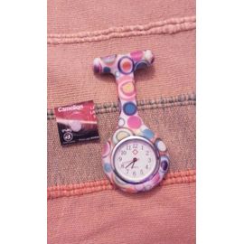 Broche Montre Suisse Colorée Vintage Années 90 + Pile