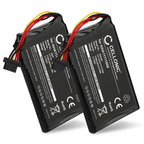 2x Batterie Pour Tomtom Go 5000 Go 5100 Go 6000 Go 6100 Go 6200 4pl60 Pro Truck 5250 4fl50 4fl60 - Aha11111008 Vfad Vf6p (1100mah) Batterie Rechange