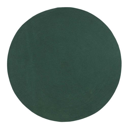 Tapis Rond Tissé À Plat En Coton Vert Anglais, 120 Cm