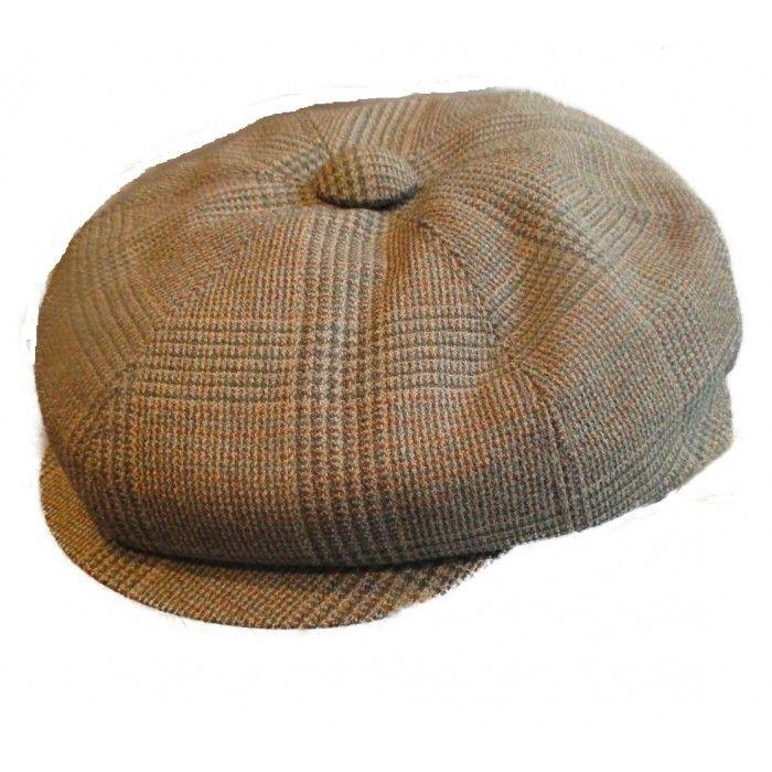 casquette vintage marron moyen rayé taille 56 cm homme femme