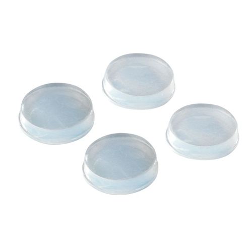 Lot de quatre tampons muraux - D 3 x H 0,5 cm - Transparent