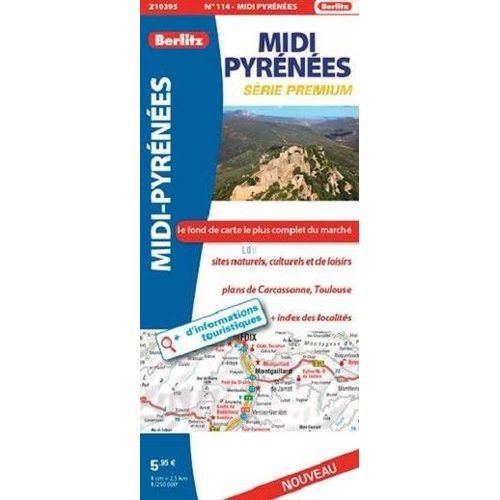 Carte Routière Toursitique Mid-Pyrénées Berlitz