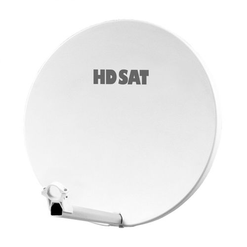 HDSAT Parabole Satellite Fibre Composite Blanche 60cm + BRIDES INOX Anti Corrosion