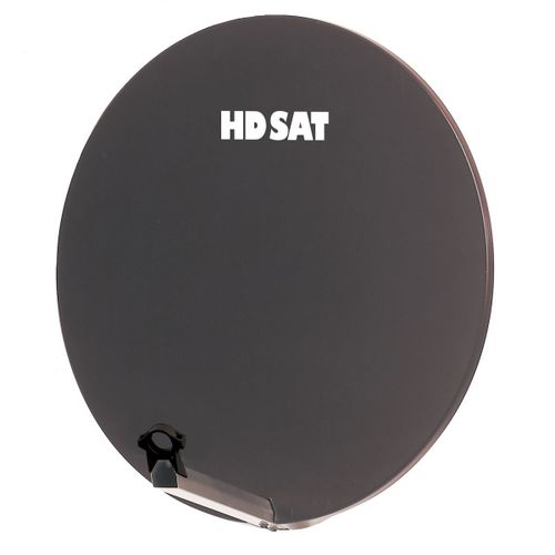 HDSAT Parabole satellite fibre composite gris anthracite 85cm + BRIDES INOX Anti Corrosion