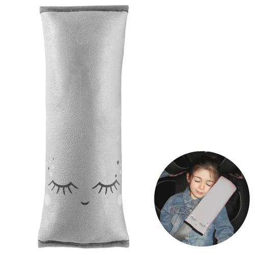 Promotion ! Coussin De Voiture Enfant 'tom Et Zoé' Gris (Ceinture) - 28x11 Cm