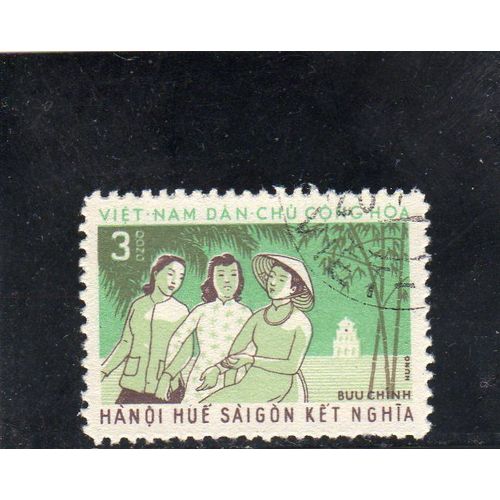 Timbre-Poste Du Vietnam Du Nord (Triplage Hanoï-Hué-Saïgon)