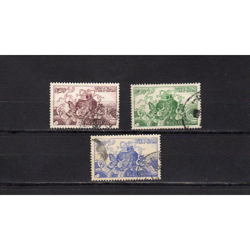 Timbres-Poste Du Vietnam Du Sud (Tortue Allégorique)