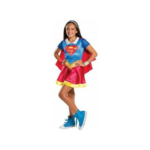 Deguisement Supergirl Fille Taille 5/7 Ans - Costume Officiel Luxe - Dc Super Hero Girls