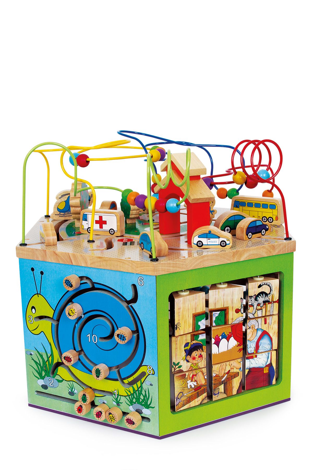 Cube De Motricite En Bois Pour Enfant A Partir De 12 Mois 6094 Rakuten