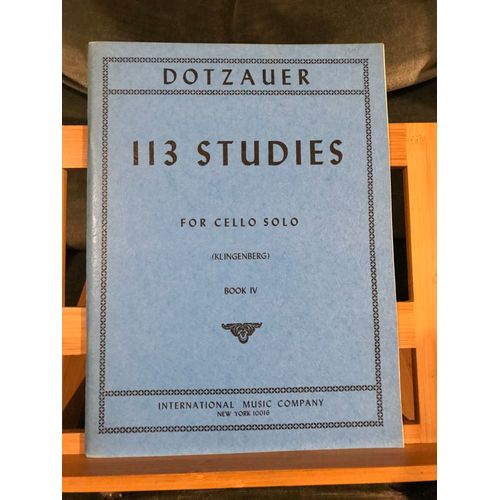 Dotzauer 113 Études Studies Pour Violoncelle Seul Klingenberg Volume 4 Éditions Imc