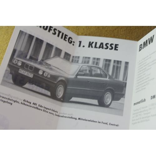 Bmw 518i Aufstieg 1.Klasse - Dépliant Pub Auto Documentation Automobile Publicité En Allemand